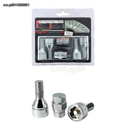 Αντικλεπτικά Μπουλόνια Ασφαλείας Butzi Premium Kit 6 pcs Με Μοναδικό Κλειδί-Εργαλείο Type-EE M12x1.25 L26 T17