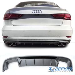 Διαχύτης (Diffuser) Σπόϊλερ Πίσω Προφυλακτήρα AUDI A3 8V Facelift (2016-2020) Sedan look S3