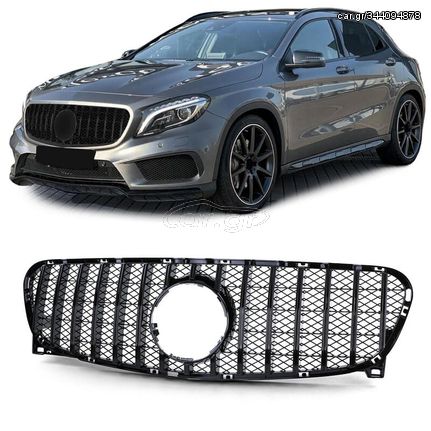 Μάσκα Για Mercedes-Benz GLA X156 13-16 Panamericana Look Μαύρο Γυαλιστερό 1 Τεμάχιο