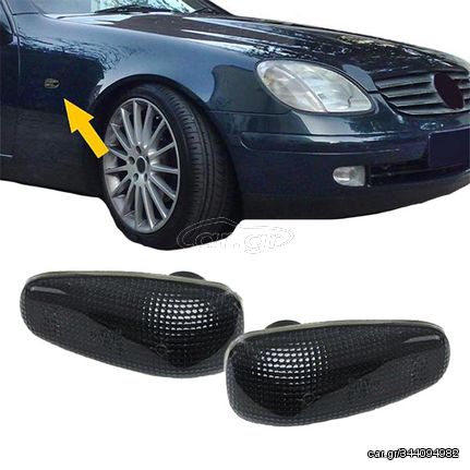 Πλαϊνά Φλας Φτερού Για Mercedes-Benz C W202 96-01 / CLK W208 97-02 / E W124 93-95 / W210 95-03 / SLK R170 96-04 / Vito W638 96-03 / Sprinter W901-W905 95-06 /  VW LT 98-06 Φιμέ 2 Τεμάχια