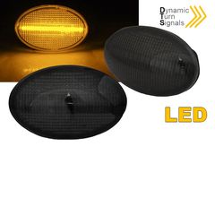 Πλαϊνά Φλας Φτερού Για Opel Astra F 91-97 / Corsa B , C 93-06 / Tigra A 94-00 Led Dynamic Smoke 2 Τεμάχια