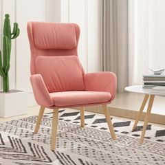 Πολυθρόνα Relax Ροζ Βελούδινη 341355