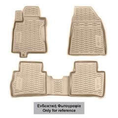 Citroen C4 5d 2004-2010 Λαστιχένια Tpe Πατάκια Μαρκέ Σετ 4τμχ Μπεζ Novline
