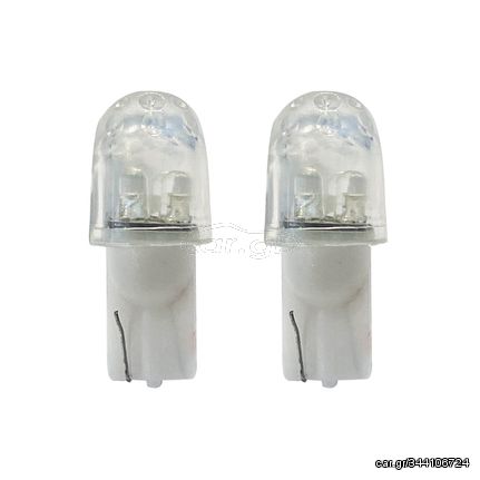 Λάμπες Led T10 12volt Με 4 Led 4 Χρώματα Type-R TR-9603 2 Τεμάχια