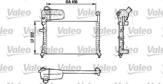 Ψυγείο, ψύξη κινητήρα VALEO 811070 Fiat Tempra Station Wagon 1600cc 78ps 1990-1996 (7632018,7666079,7732873)