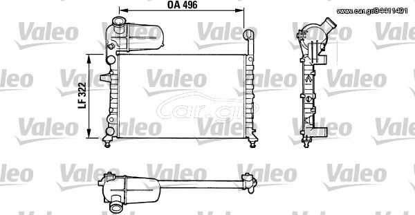 Ψυγείο, ψύξη κινητήρα VALEO 811070 Lancia Dedra 1600cc 78ps 1989-1993 (7632018,7666079,7732873)