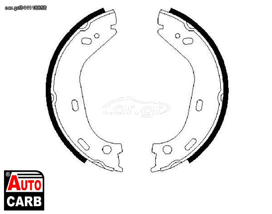 Σετ Σιαγονων Φρενων Χειροφρενο BOSCH 0986487126 για MERCEDES-BENZ S-CLASS 1966-1991, MERCEDES-BENZ SL 1971-1989