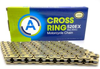 AM αλυσίδα κίνησης X-ring σε χρυσό/χρυσό χρώμα 520EX-GO/GO Yamaha, Honda, Kawasaki, TM, Suzuki, Sherco, KTM, Husqvarna, Husaberg, Gas Gas, Beta, BMW