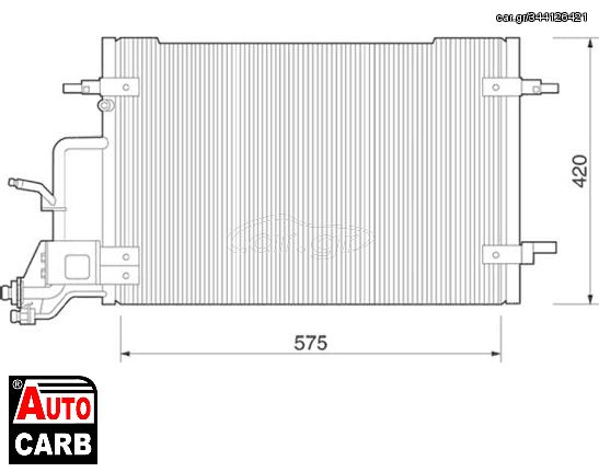 Συμπυκνωτης Συστ Κλιματισμου MAGNETI MARELLI 350203225000 για DAIHATSU ROCKY 1985-1998, DAIHATSU WILDCAT/ROCKY 1985-1987, FERRARI 348 1988-1995