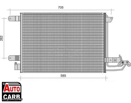 Συμπυκνωτης Συστ Κλιματισμου MAGNETI MARELLI 350203361000 για SKODA SUPERB 2008-2015, SKODA YETI 2009-2017, VW CADDY 2004-2015