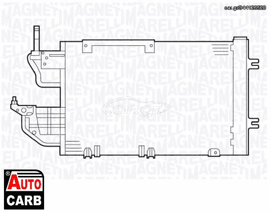 Συμπυκνωτης Συστ Κλιματισμου MAGNETI MARELLI 350203635000 για MITSUBISHI SPACE 1984-1992, NISSAN PRIMERA 2002-, OPEL ASTRA 1998-2009