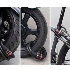Rockbros RKS507-1BK bicycle lock with combination 1.8 m - black-thumb-4