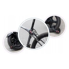 Rockbros RKS507-1BK bicycle lock with combination 1.8 m - black-thumb-1