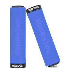 Rockbros BT1001BLBK sponge bicycle handlebar grips - blue and black