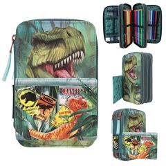 Dino World - Triple Pencil Case danger ( 0411757 ) / Toys