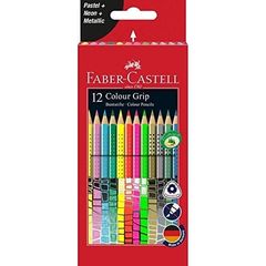 Faber-Castell - 12 Colour Pencil Colour Grip Special Pastel-Neon Box (201569) / Toys