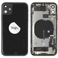 For iPhone/iPad (AP110024BPSP-B) Rear Cover (Pulled B) incl. small parts - Black, For iPhone 11