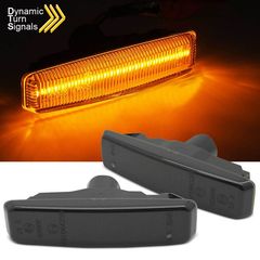 Πλαϊνά Φλας Φτερού Για Bmw 5 E39 Sedan 95-03 Dynamic Led Smoke 2 Τεμάχια