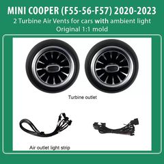 DIQ AMBIENT 8176XB COOPER (F55-56-F57) mod. 2020-2023 (Air Vents with Ambient Light for MINI COOPER (F55-56-F57) mod. 2020-2023