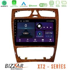 Bizzar XT2 Series 4Core Android13 2+32GB Mercedes C Class (W203) Navigation Multimedia Tablet 9" (Wooden Style)