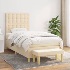 ΚΡΕΒΑΤΙ BOXSPRING ΜΕ ΣΤΡΩΜΑ ΚΡΕΜ 80 X 200 ΕΚ. ΥΦΑΣΜΑΤΙΝΟ 3137434