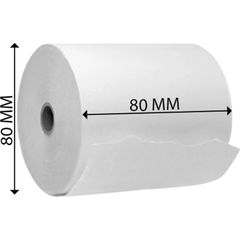Θερμική Χαρτοταινία Π80xΔ80mm Μήκος 65m 48gr/m² (5τμχ)