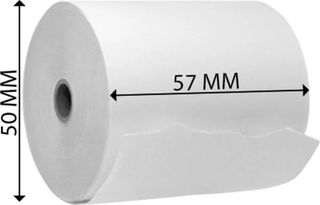 Θερμική Χαρτοταινία Π57xΔ50mm Μήκος 25m 48gr/m² (10τμχ)