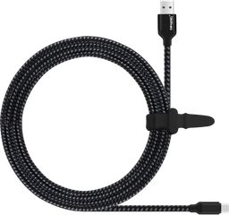 Qihang C21 Braided USB 2.0 Cable Lightning male - USB-A male Μαύρο 3m