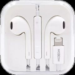 Moxom MX-WL48 Earbuds Handsfree με Βύσμα Lightning Λευκό