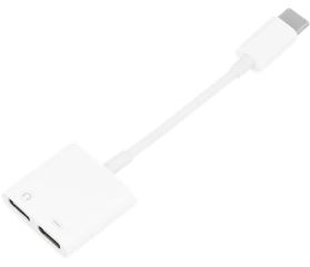 Μετατροπέας USB-C female σε USB-C 2x female Λευκό