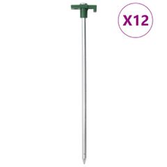 vidaXL Πασσαλάκια Σκηνής 12 τεμ. 25 εκ. 7 χιλ. Γαλβανισμένο Ατσάλι
