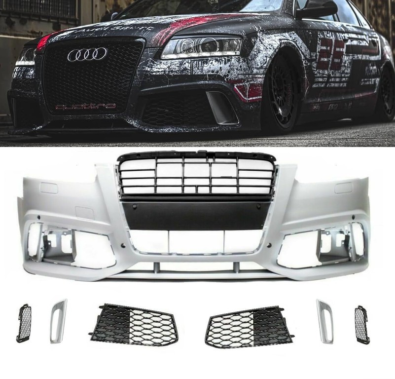 Προφυλακτήρας εμπρός με PDC + SRA κατάλληλο για AUDI A6 C6 (4F) Sedan Avant (2004-2011)