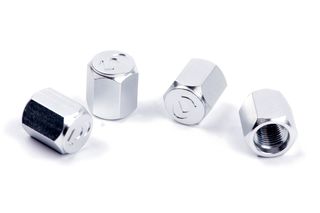 Dinan Valve Stem Caps in Silver, Black, or Gunmetal