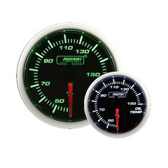 52mm oil temperature Gauge Green / White Prosport