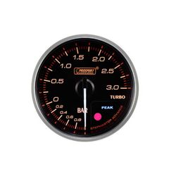 52mm Red / White 3 bars Boost Pressure Gauge Prosport Supreme