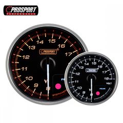 52mm Red / White Volt Gauge Prosport Supreme