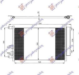 Ψυγείο A/C 1.9 JTD (56x34x1.6) Alfa Romeo 147 2000-2010