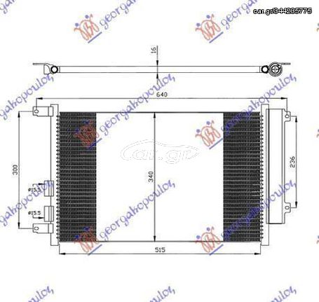 Ψυγείο A/C 1.9 JTD (56x34x1.6) Alfa Romeo 147 2000-2010