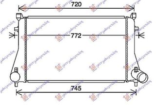 Ψυγείο Intercooler 1.8-2.0 TFSI (62x39.8x3) Audi A3 Sport Sedan/Cabrio 2013-2016