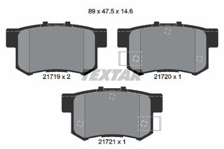 Σετ τακάκια, δισκόφρενα TEXTAR 2171901 Honda Accord 1900cc 116ps 1996-1998 (06430S0AJ00,06430S2A000,06430S2AE50,06430S5AJ00,06430S6DE50)