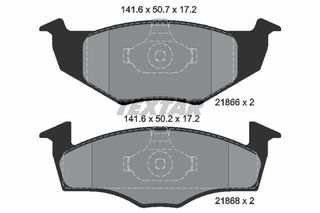 Σετ τακάκια, δισκόφρενα TEXTAR 2186602 Seat Arosa 1400cc 60ps 1997-2004 (6N0698151,6N0698151C,JZW698151E)