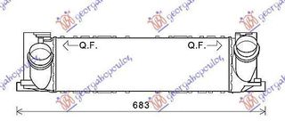 Ψυγείο Intercooler 335 d/435 d xDrive (49.5x15x10) BMW 4 Series (F32/F33/F36) 2014-2020