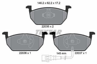 Σετ τακάκια, δισκόφρενα TEXTAR 2203501 Audi A3 Sedan 2000cc TFSI Quattro 220ps 2013- (5Q0698151C)