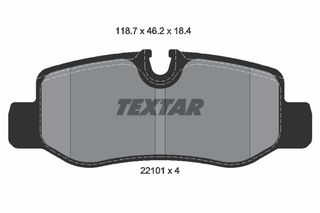Σετ τακάκια, δισκόφρενα TEXTAR 2210101 Mercedes-Benz V-Class W447 1900cc D 239ps 2019-Σήμερα (4474200120,4474200320,A4474200120,A4474200320)