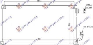 Ψυγείο A/C (54.5x31.4) (Πλακάκι/Ρακόρ) Citroen Saxo 1999-2004