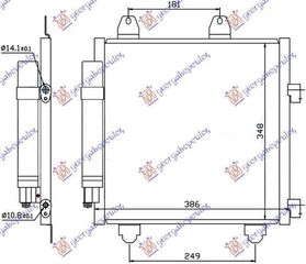 Ψυγείο A/C 1.0 i 12V/1.4 HDi (35x36x1.6) Citroen C1 2006-2012