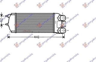 Ψυγείο Intercooler 1.6 HDi (30x14.8x8.5) Citroen Berlingo 2002-2008