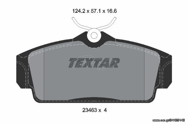 Σετ τακάκια, δισκόφρενα TEXTAR 2346302 Nissan Almera n16 1500cc 90ps 2000-2006 (410602F525,410602F526,410602F527,410605M325,410605M326)