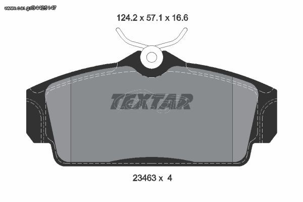 Σετ τακάκια, δισκόφρενα TEXTAR 2346302 Nissan Almera n16 1800cc 116ps 2002-2006 (410602F525,410602F526,410602F527,410605M325,410605M326)