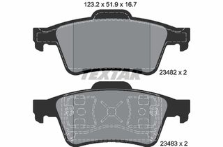 Σετ τακάκια, δισκόφρενα TEXTAR 2348202 Nissan Primera Station Wagon 1600cc Visia 109ps 2002-2006 (44060AV625,44060AV725,44060BA00F,7701206609,7701207968)